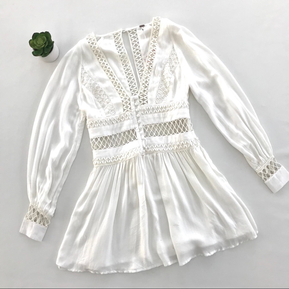 NWT FREE PEOPLE I think I love you dress white - Picture 3 of 8